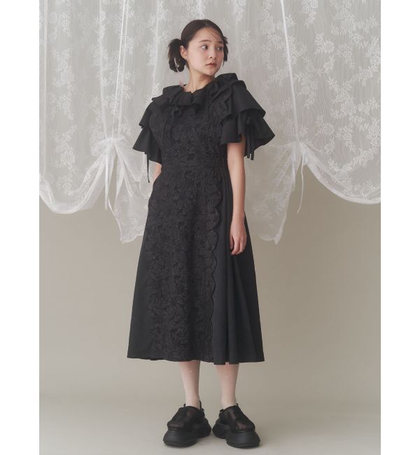 merry jenny「スカラップコンビワンピース」|ワンピース|