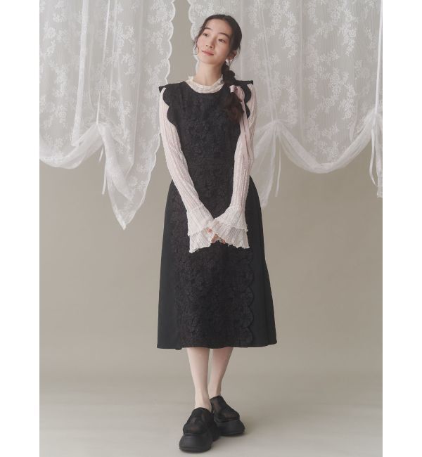 merry jenny「スカラップコンビワンピース」|ワンピース|