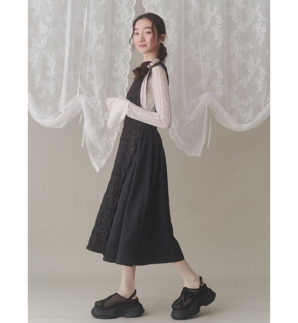 merry jenny「スカラップコンビワンピース」|ワンピース|