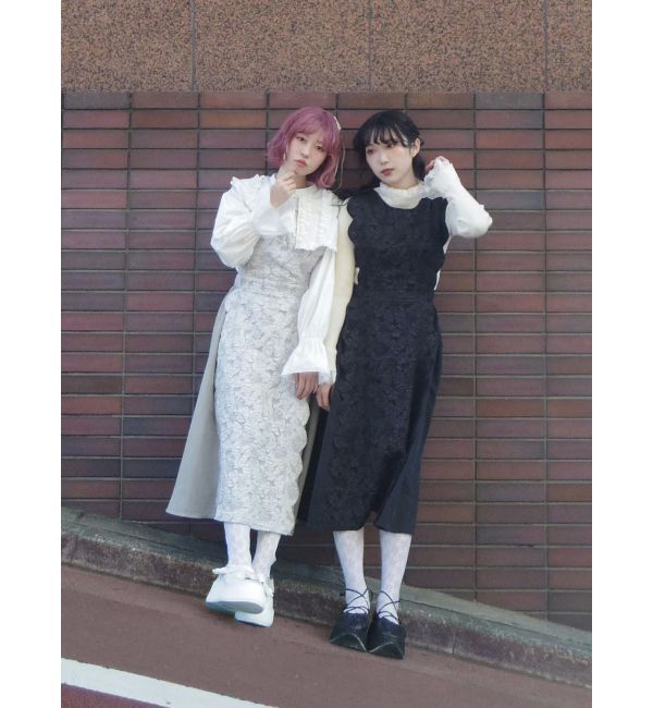 merry jenny「スカラップコンビワンピース」|ワンピース|