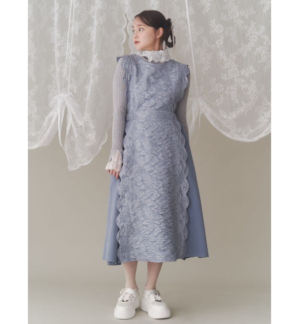 merry jenny「スカラップコンビワンピース」|ワンピース|