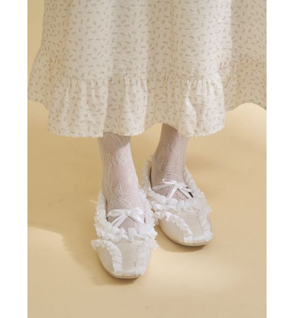 merry jenny「フリルデコラティブバレエシューズ」|バレエシューズ|