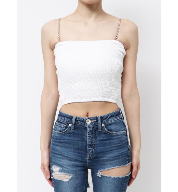 GYDA「ビジューストーンストラップ2WAYリボンブラウス」|シャツ・ブラウス|