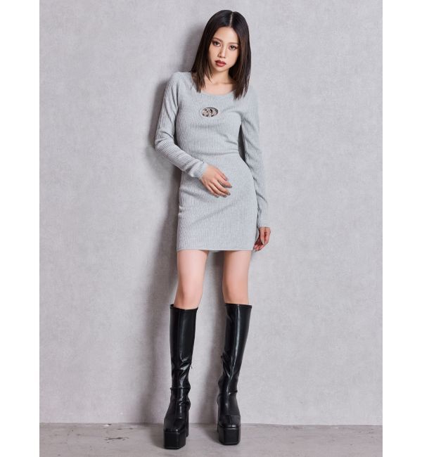 GYDA「ストレッチチャンキーブーツ」|ロングブーツ|