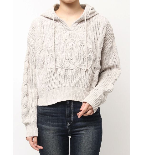 GYDA「Symmetry GYDAベロアニットパーカー」|ニット・セーター|