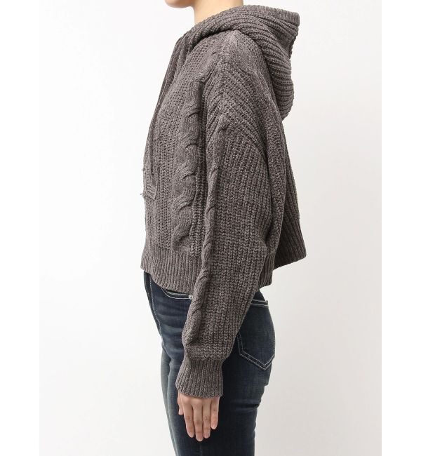 GYDA「Symmetry GYDAベロアニットパーカー」|ニット・セーター|