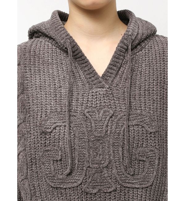 GYDA「Symmetry GYDAベロアニットパーカー」|ニット・セーター|