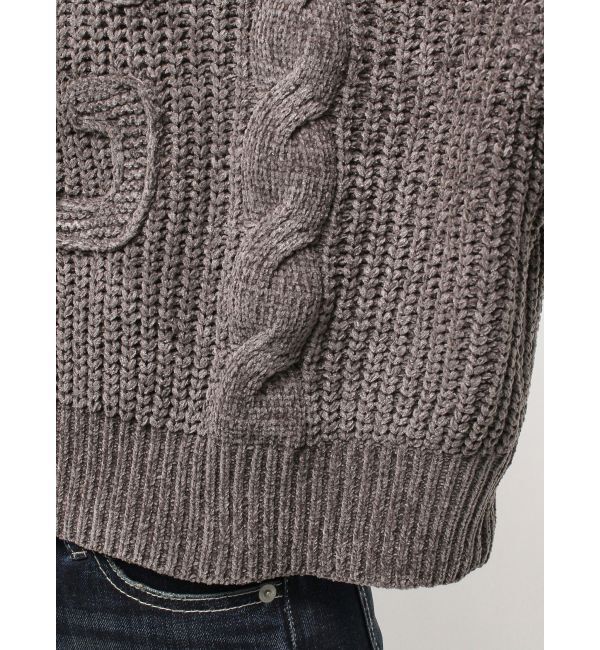 GYDA「Symmetry GYDAベロアニットパーカー」|ニット・セーター|