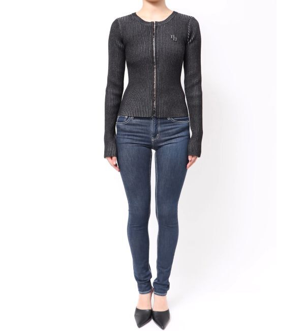 GYDA「GGプレートオープンフロントニットトップス」|ニット・セーター|