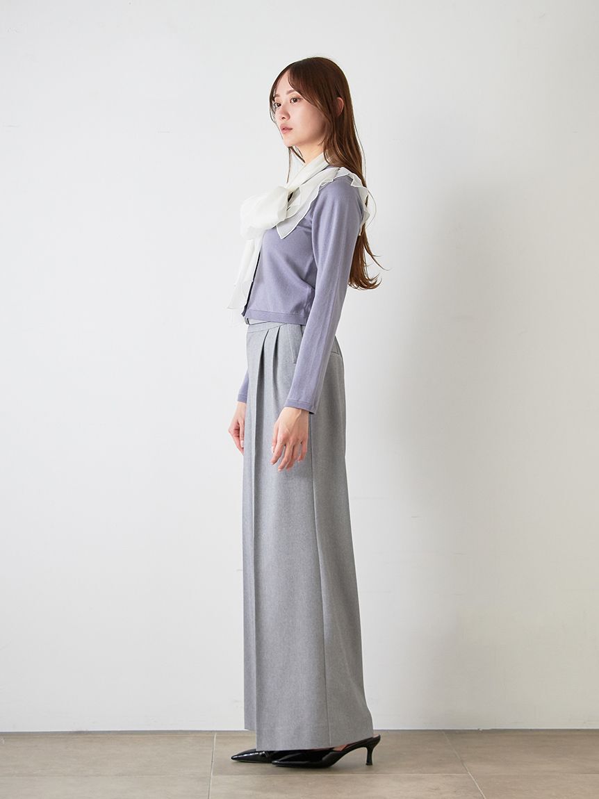 SNIDEL「スタイルアップベルティッドワイドパンツ」|チノ|