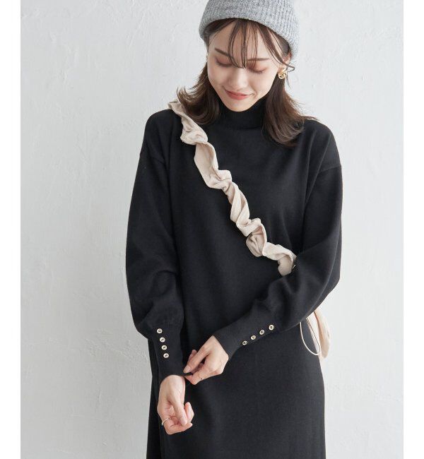 IKKA LOUNGE「タートルニットスリットワンピース」|その他|