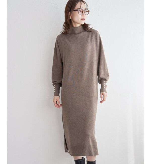 IKKA LOUNGE「タートルニットスリットワンピース」|その他|