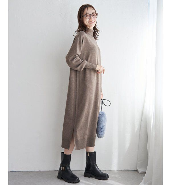 IKKA LOUNGE「タートルニットスリットワンピース」|その他|