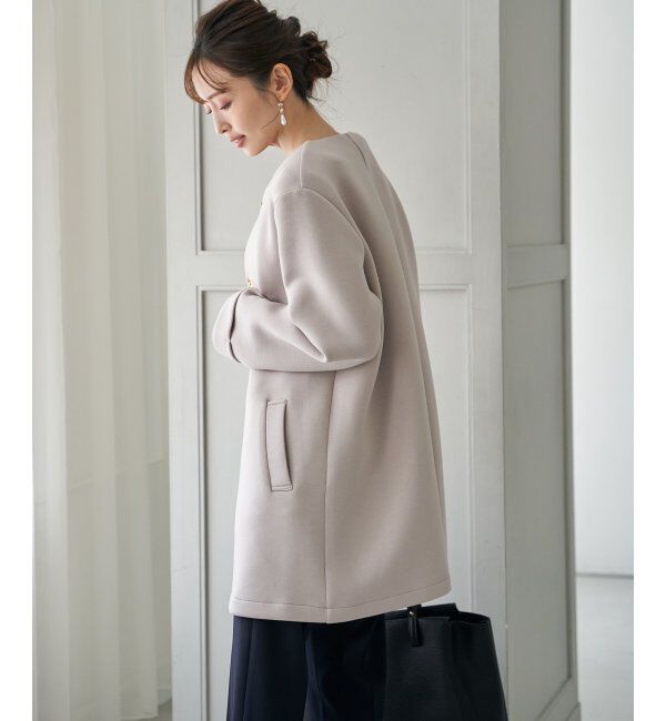 IKKA LOUNGE「ダンボールニットノーカラーコート」|その他|