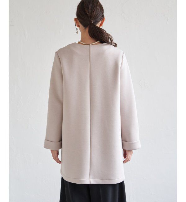 IKKA LOUNGE「ダンボールニットノーカラーコート」|その他|