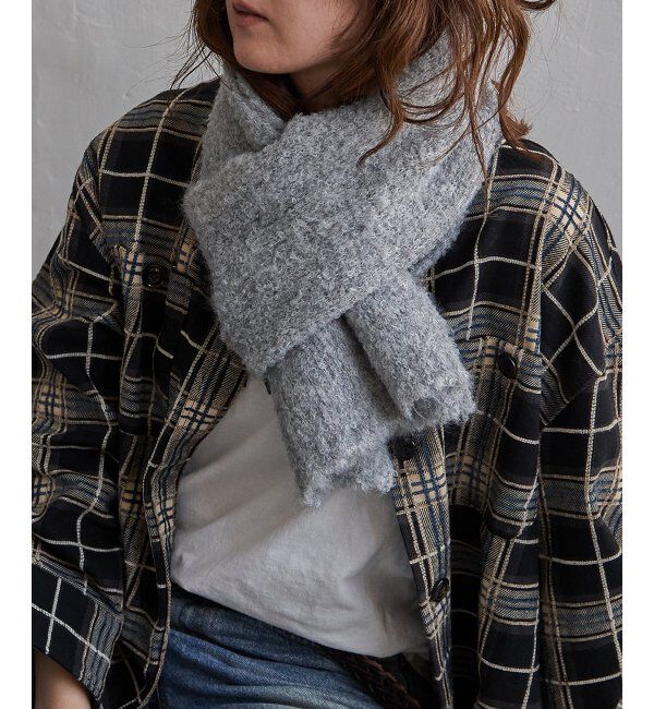 Lbc with Life「ウール混MIXツイードマフラー」|マフラー|