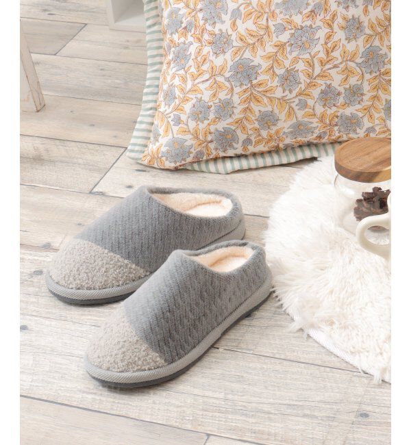 Lbc with Life「コンビチャールススリッパ」|ルームシューズ|ライトグレー