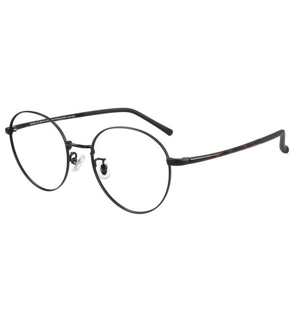  「ボストン型 丸サングラス クリアレンズサングラス｜紫外線100%カットクリアサングラス」|サングラス|ブラック