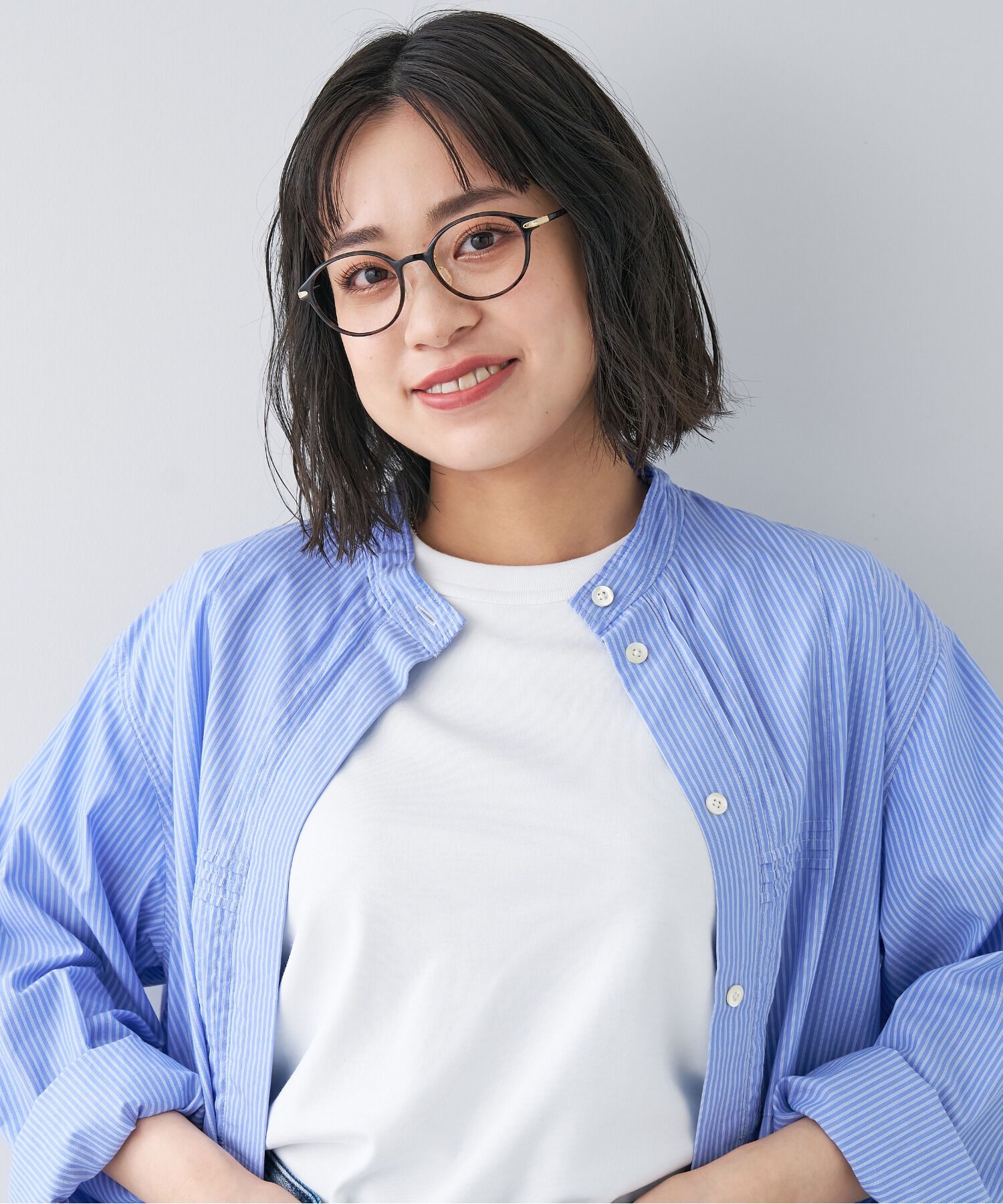  「ラウンド型 めがね｜軽くて壊れにくい Zoff SMART -My color-」|メガネ|ブラウン系その他1