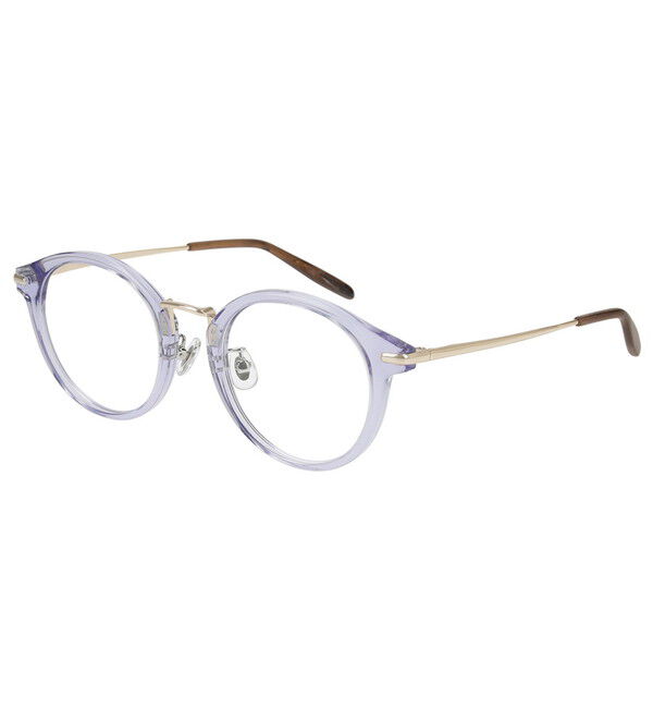  「ボストン型 メガネ｜軽量 チタン メタル Zoff CLASSIC レンズ交換券付き」|メガネ|パープル