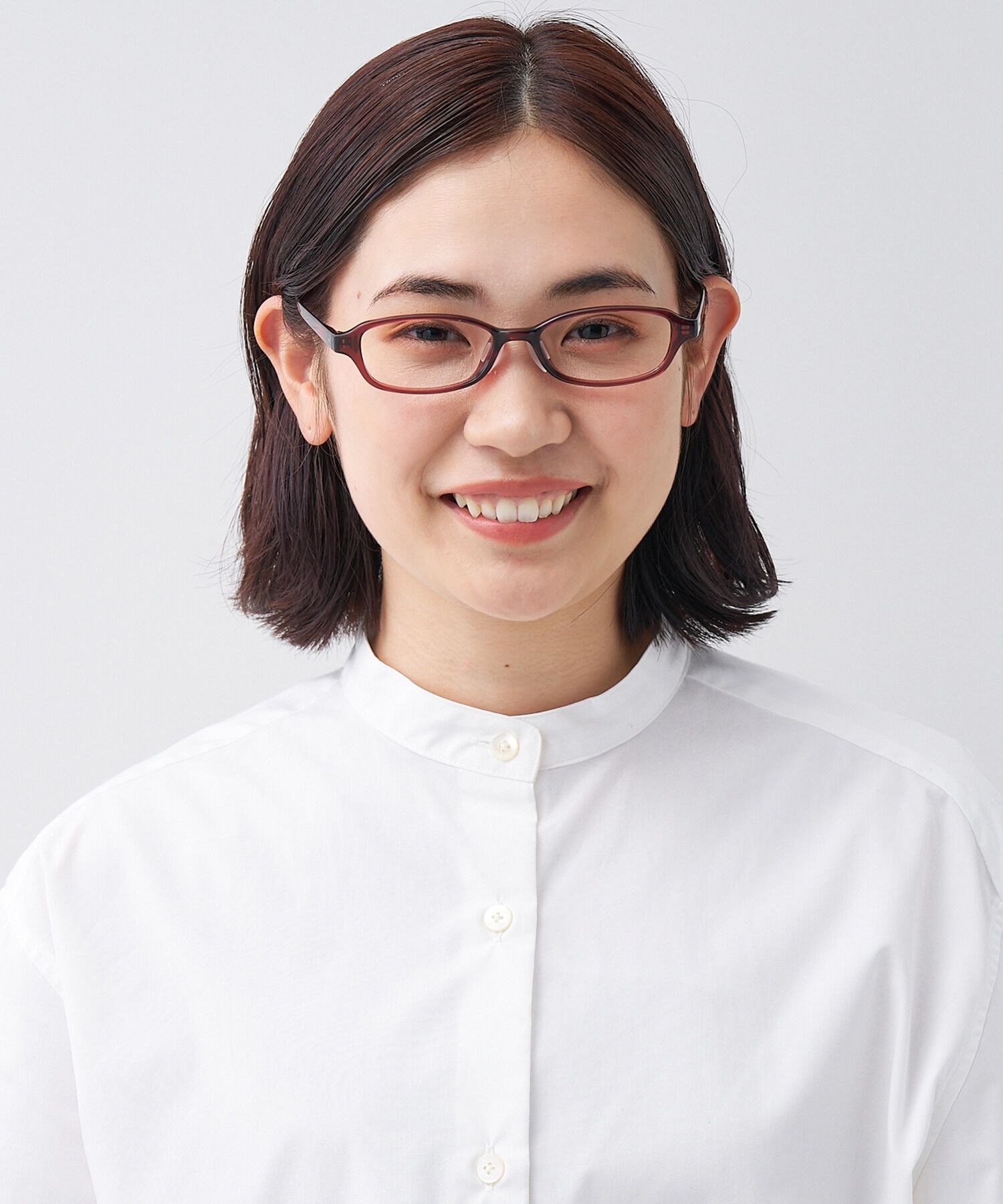  「スクエア型  軽量 メガネ｜黒縁 おうち時間を快適に過ごす ズレ落ち防止 レンズ交換券付き」|メガネ|パープル