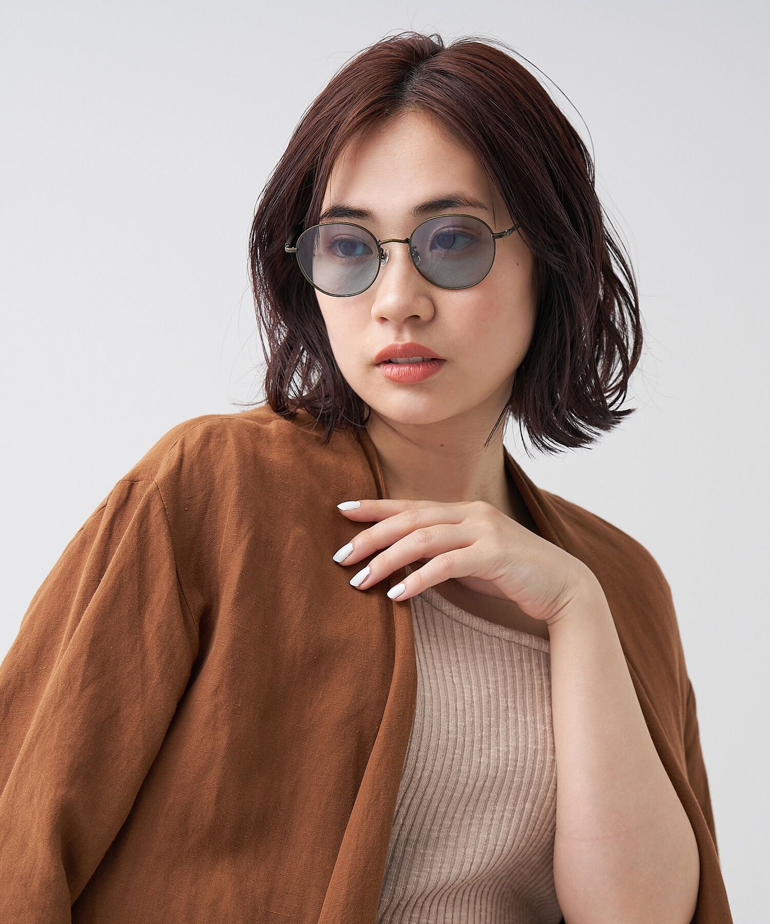  「ボストン型 サングラス｜TREND SUNGLASSES」|サングラス|ゴールド2