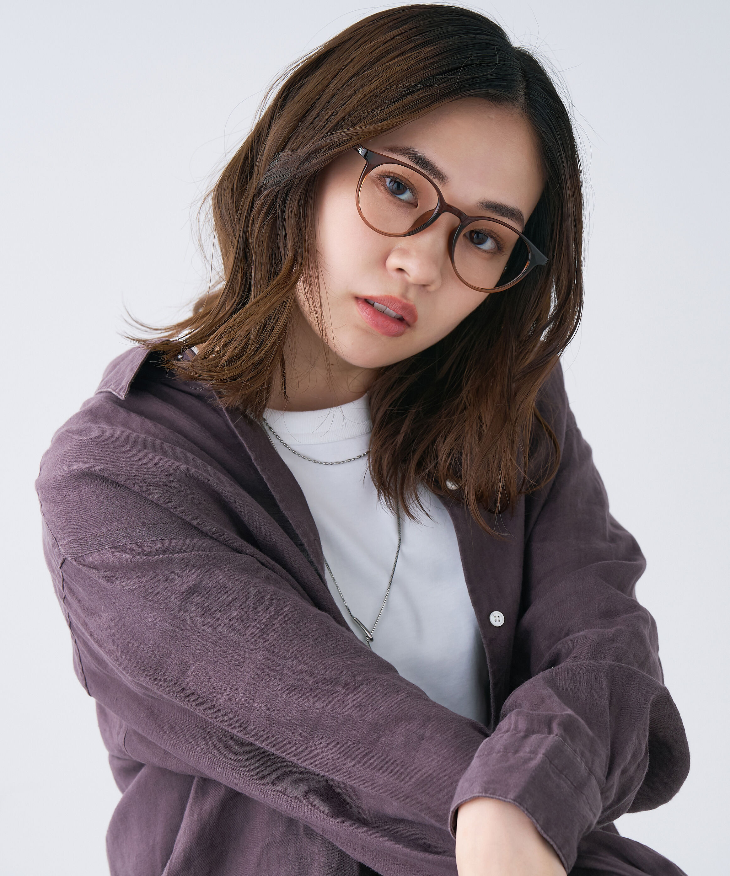  「ボストン型 メガネ 軽量 クリア 黒縁 レンズ交換券付 GO」|メガネ|