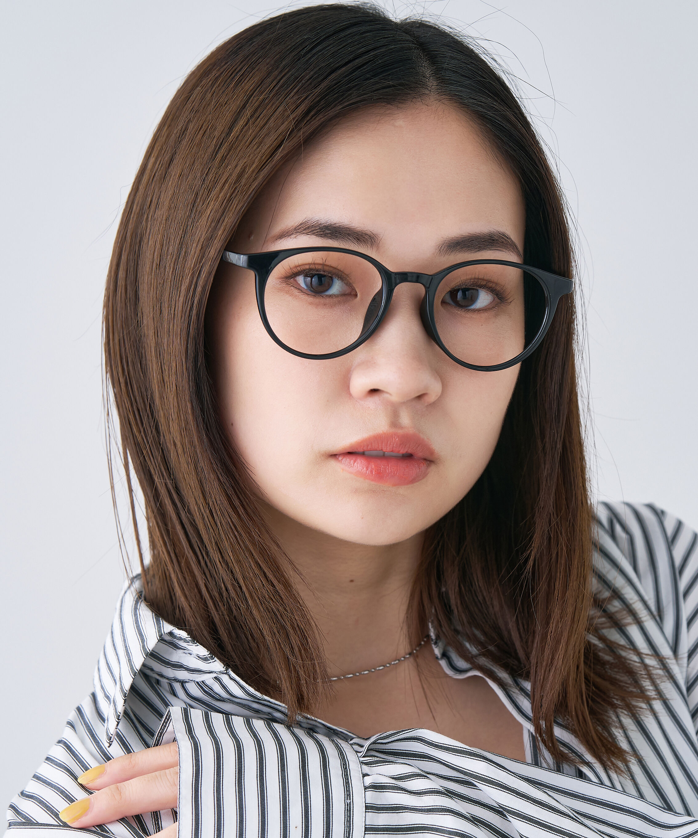  「ボストン型 メガネ 軽量 クリア 黒縁 レンズ交換券付 GO」|メガネ|ブラック