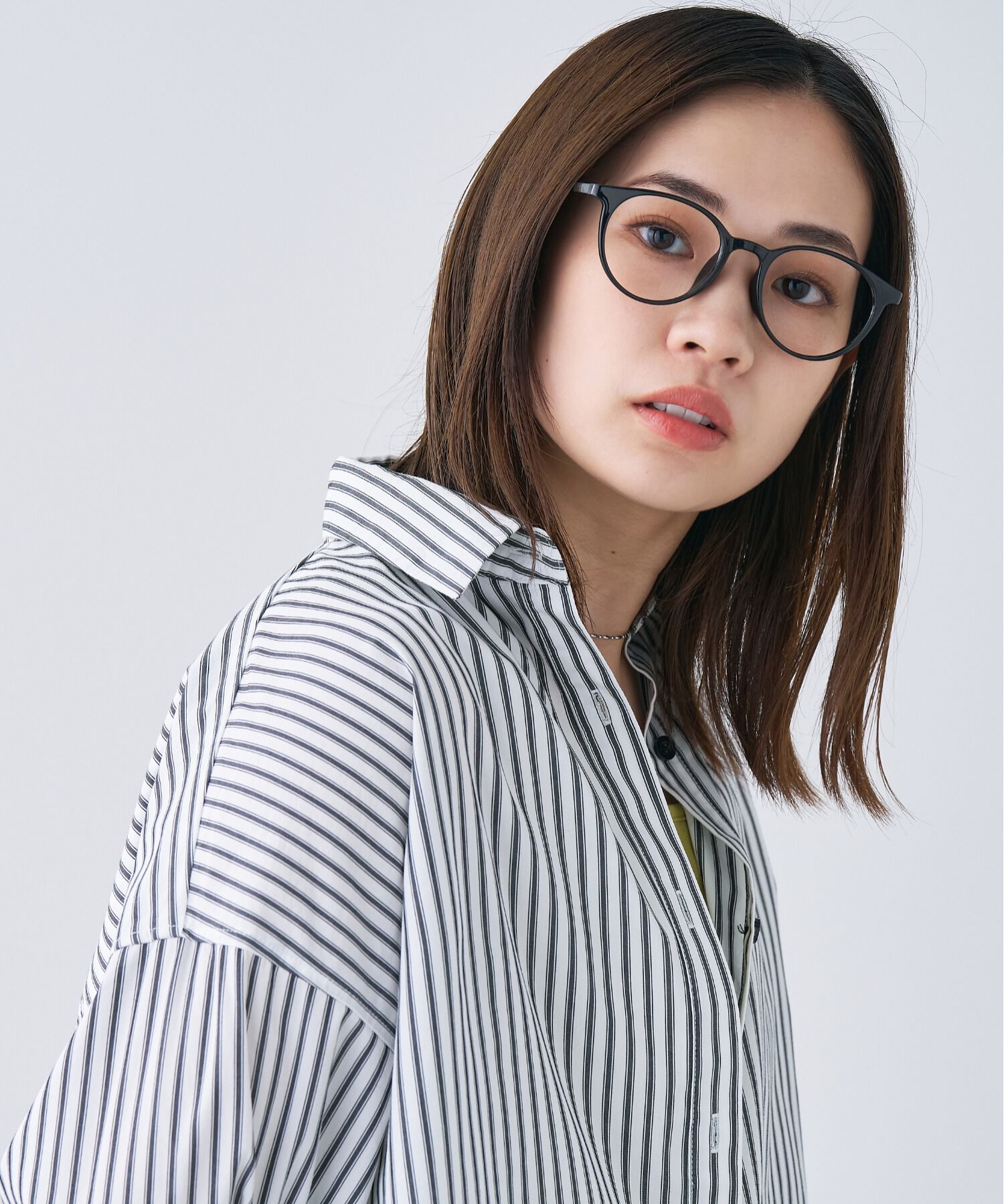  「ボストン型 メガネ 軽量 クリア 黒縁 レンズ交換券付 GO」|メガネ|