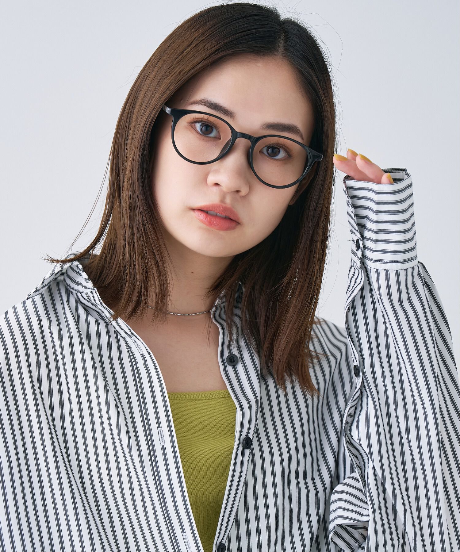  「ボストン型 メガネ 軽量 クリア 黒縁 レンズ交換券付 GO」|メガネ|