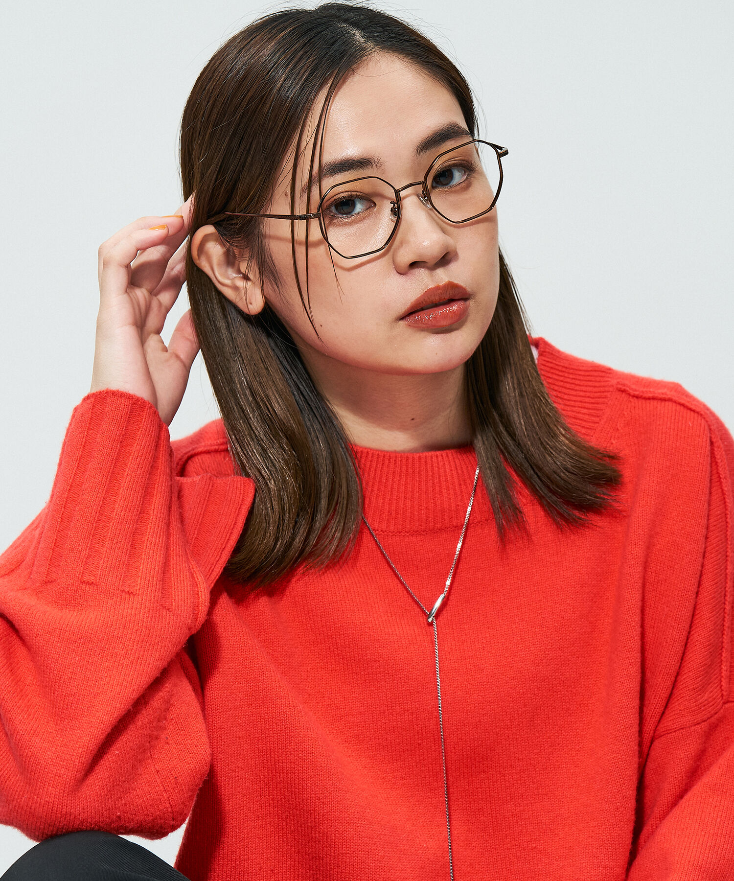  「Zoff｜STUDIO SEVEN｜ウェリントン型 メガネ チタン 軽量 多角形 メタルフレーム レンズ交換券付き 」|メガネ|