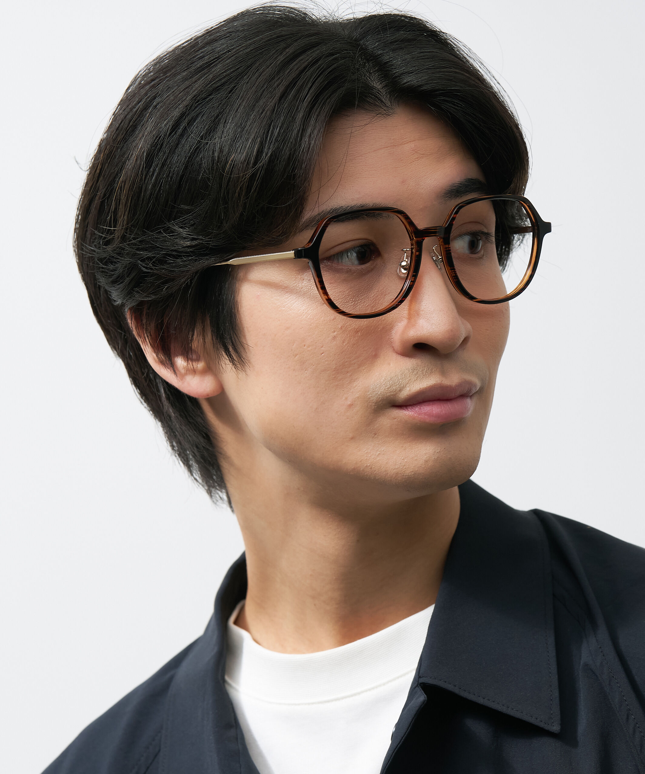  「ボストン型 メガネ｜メタルが高級感漂わすボストンフレーム 伊達メガネ 度付きメガネ レンズ交換券付き」|メガネ|