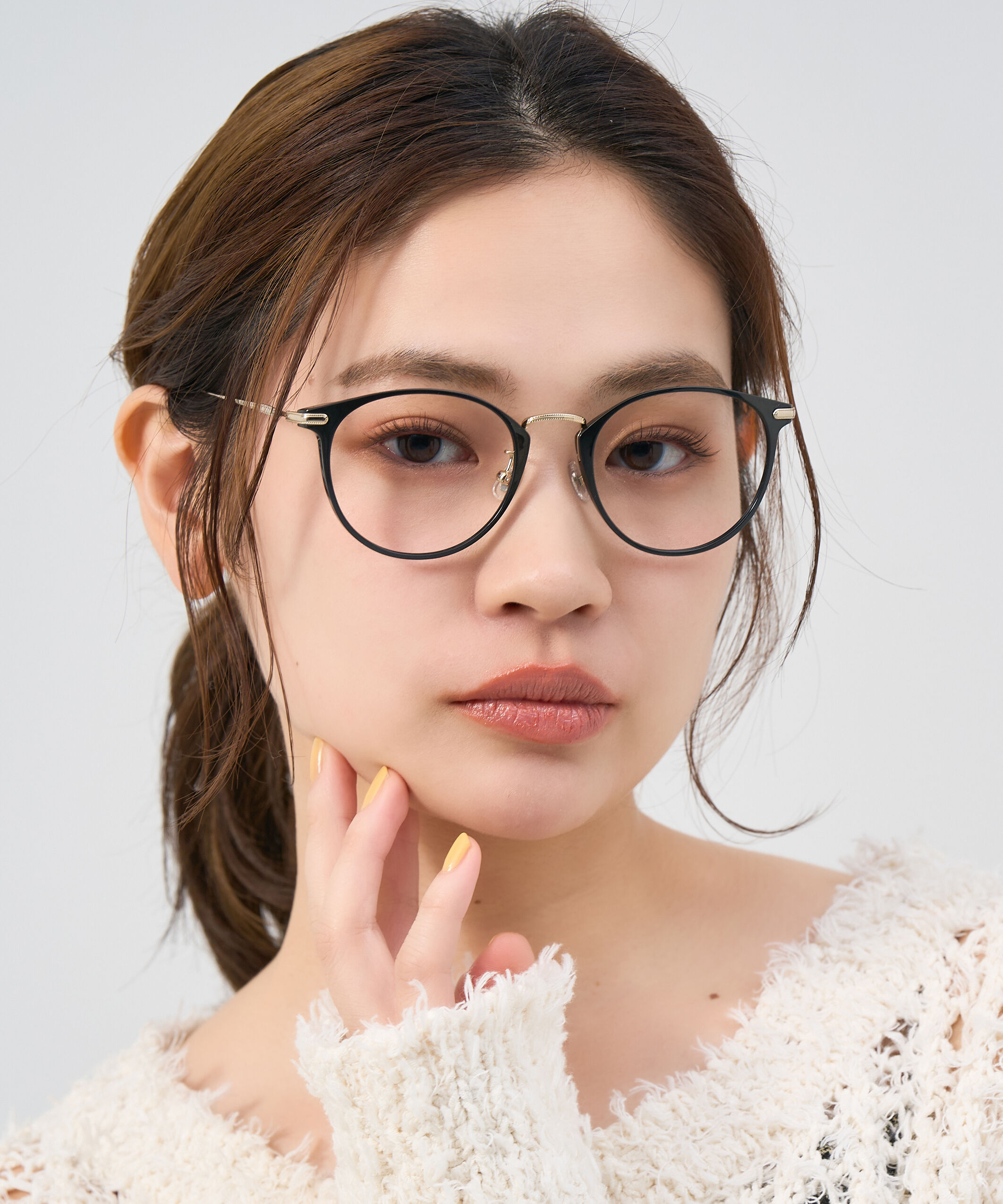  「ボストン型 軽量 メガネ｜ 軽量素材&times;チタン 大人可愛いメガネフレーム レンズ交換券付き」|メガネ|