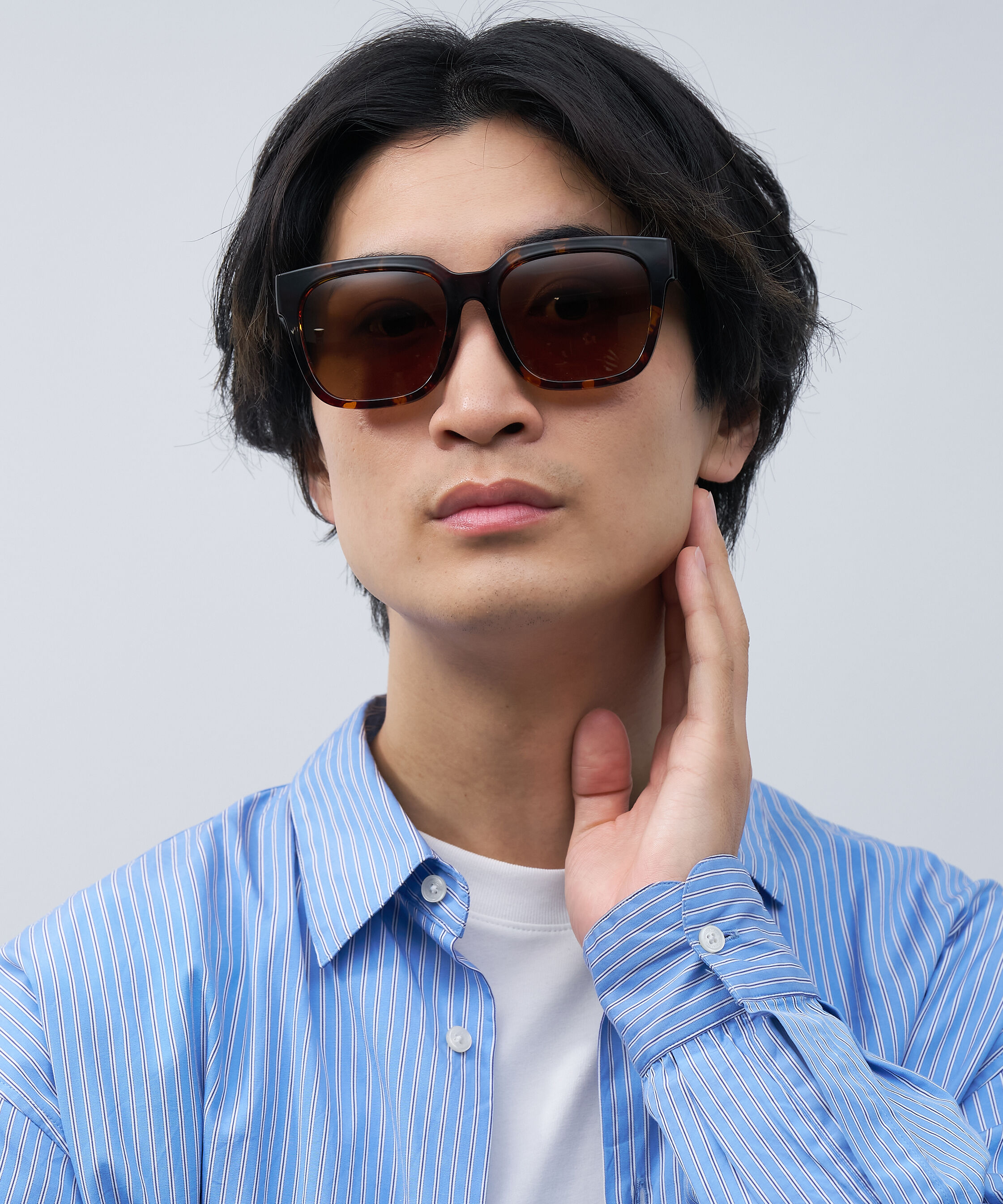  「ウェリントン型 大きめ サングラス｜Y2K ビッグシェイプ ユニセックス 小顔 おしゃれ」|サングラス|