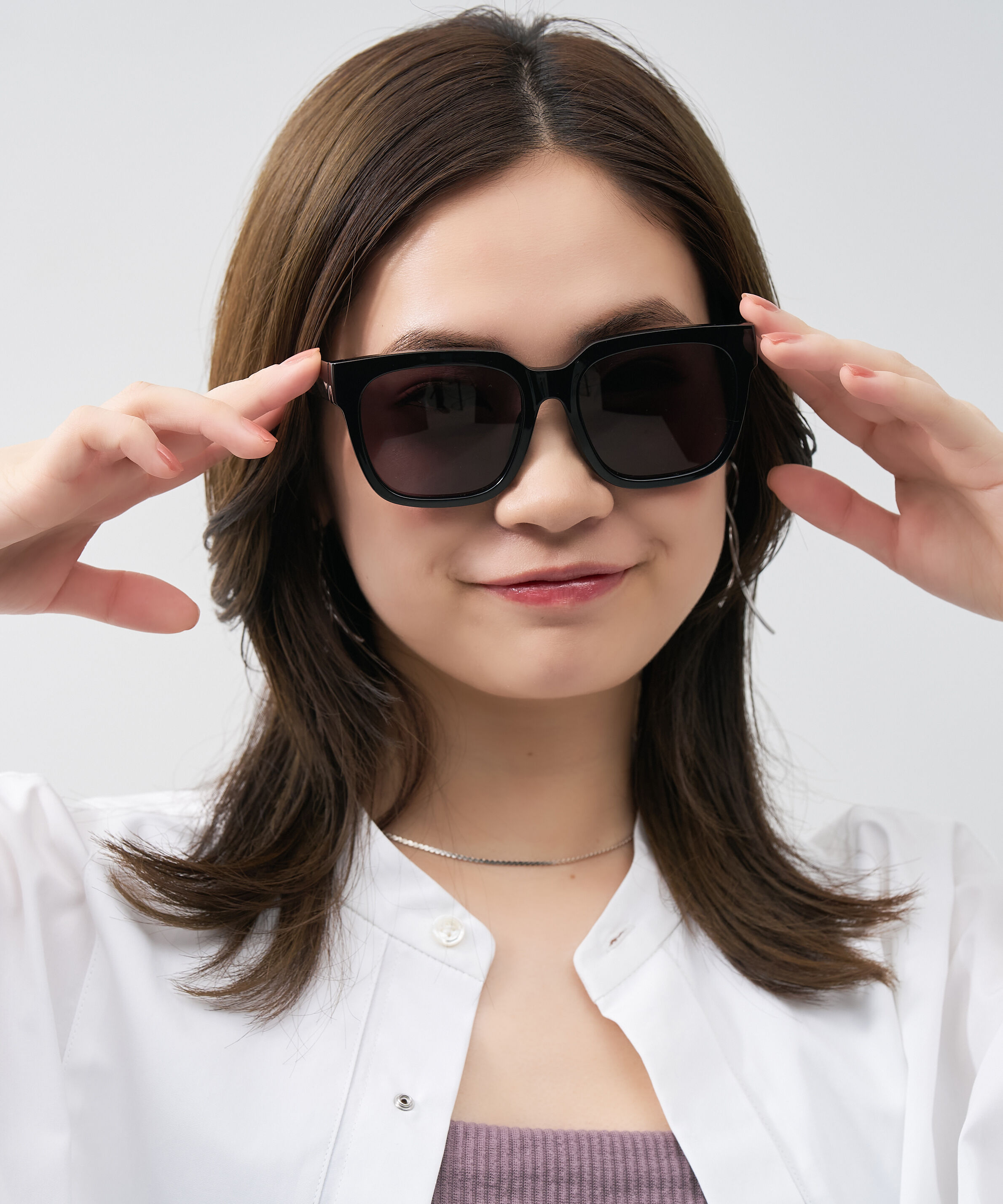  「ウェリントン型 大きめ サングラス｜Y2K ビッグシェイプ ユニセックス 小顔 おしゃれ」|サングラス|