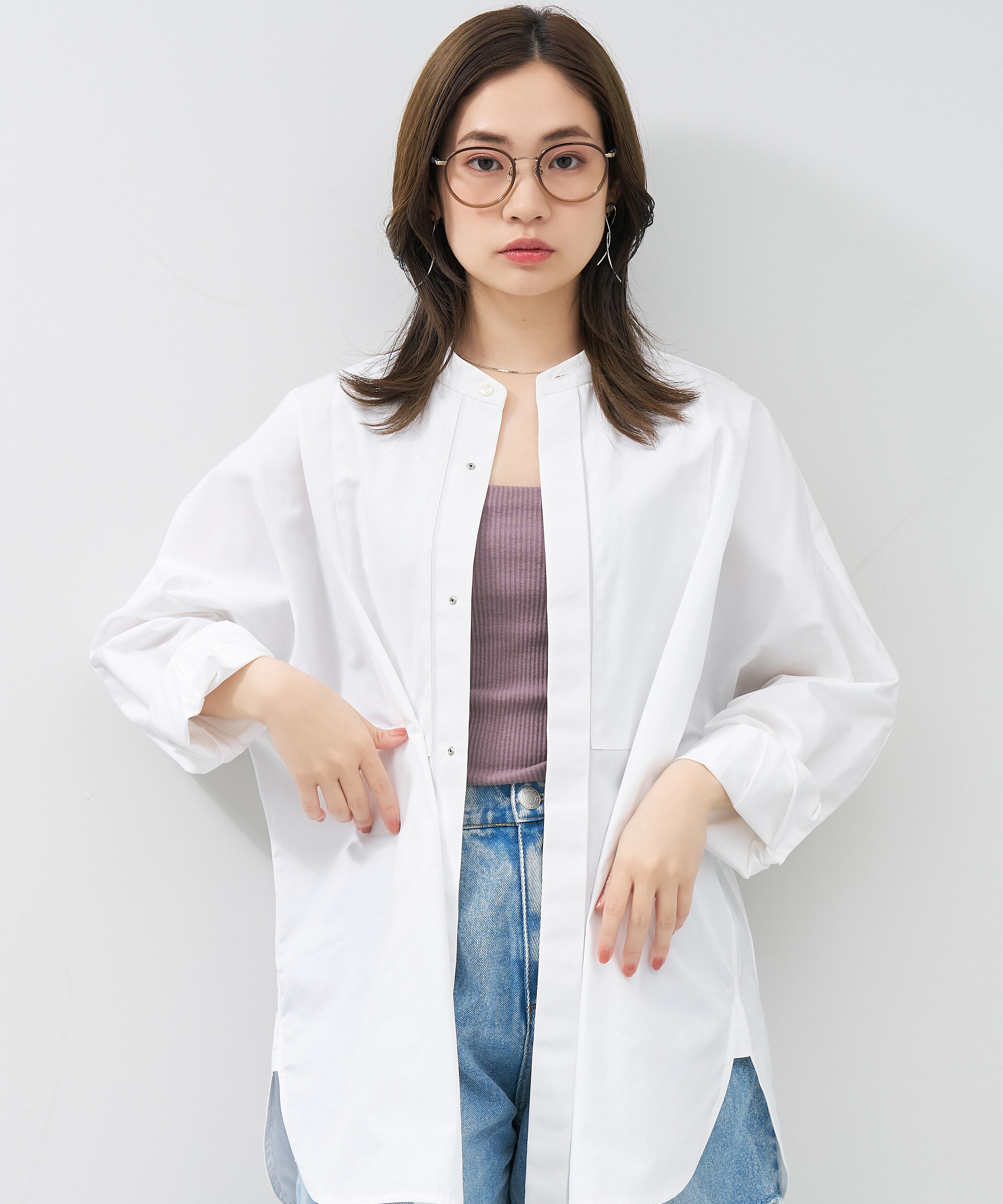  「[中顔面短縮みえメガネ]ボストン型 メガネ｜大きめサイズ 小顔効果 メタルフレーム レンズ交換券付」|メガネ|