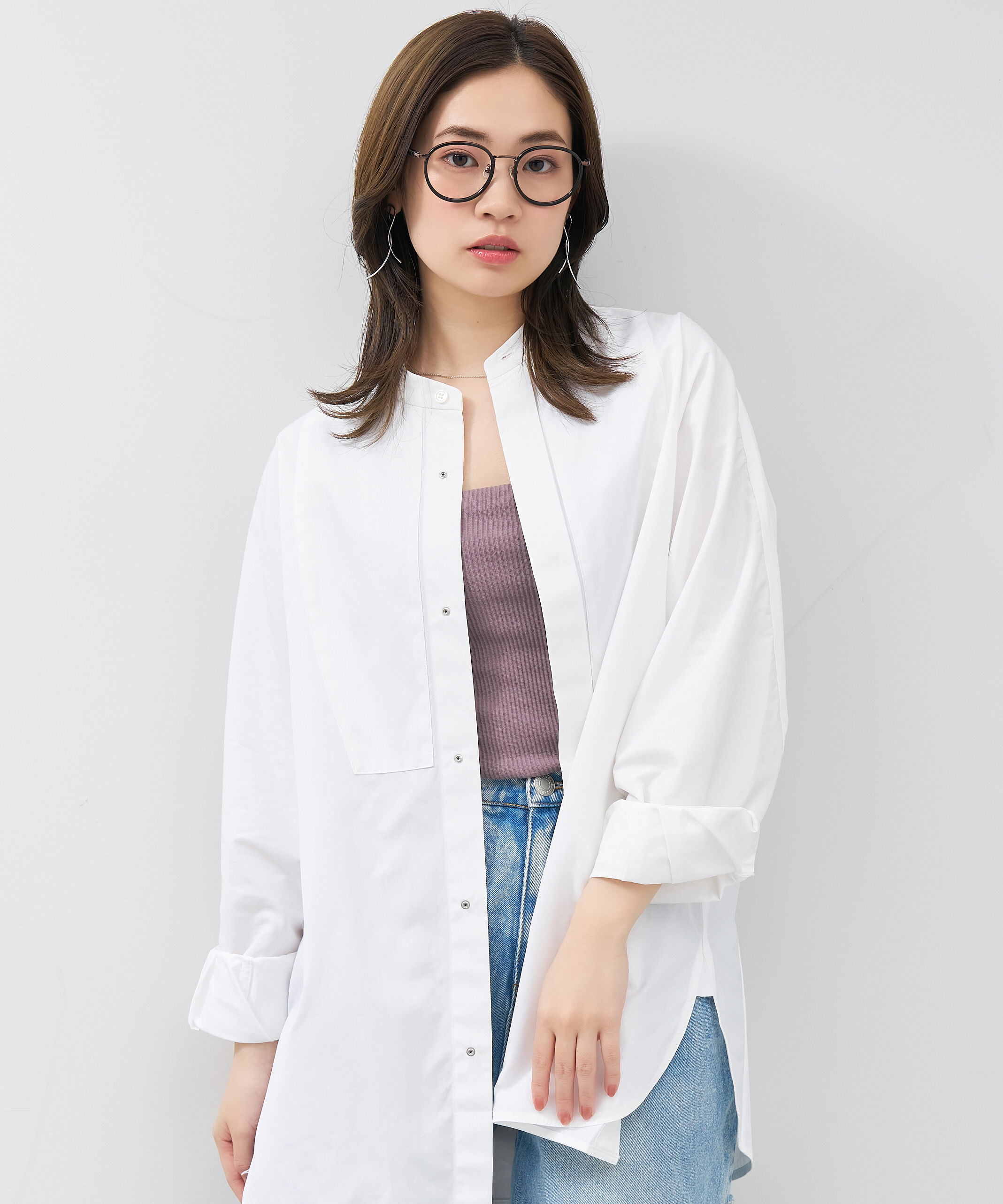  「[中顔面短縮みえメガネ]ボストン型 メガネ｜大きめサイズ 小顔効果 メタルフレーム レンズ交換券付」|メガネ|