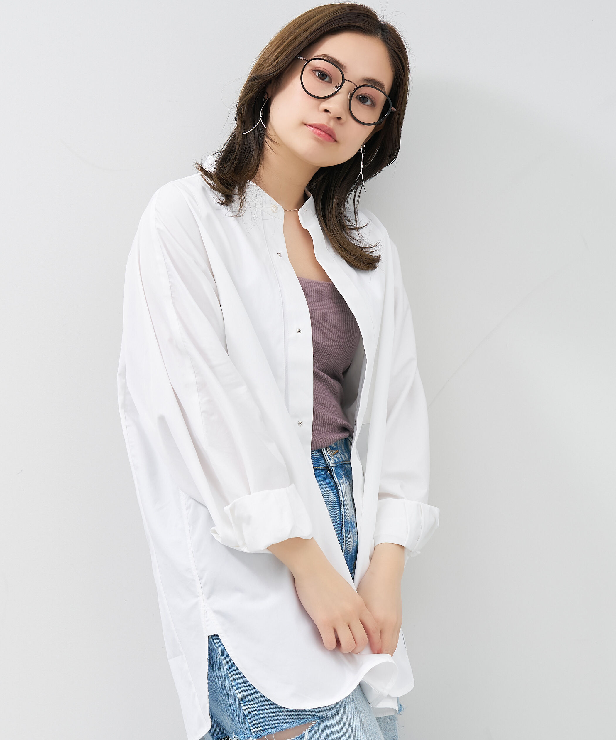  「[中顔面短縮みえメガネ]ボストン型 メガネ｜大きめサイズ 小顔効果 メタルフレーム レンズ交換券付」|メガネ|