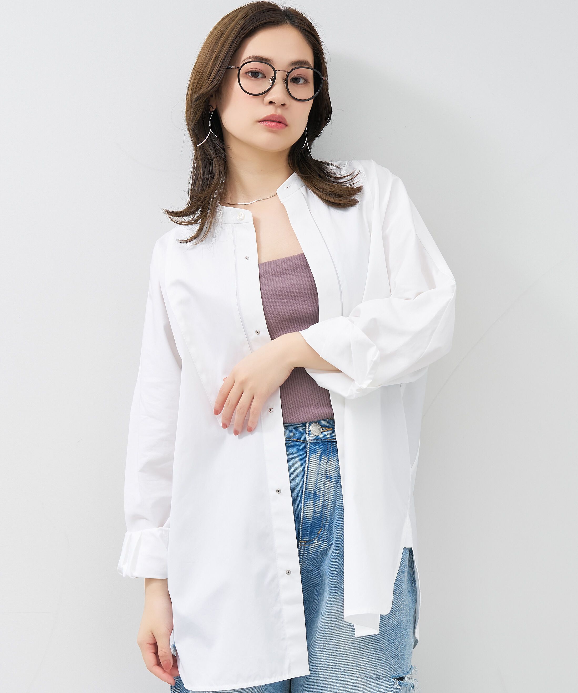  「[中顔面短縮みえメガネ]ボストン型 メガネ｜大きめサイズ 小顔効果 メタルフレーム レンズ交換券付」|メガネ|