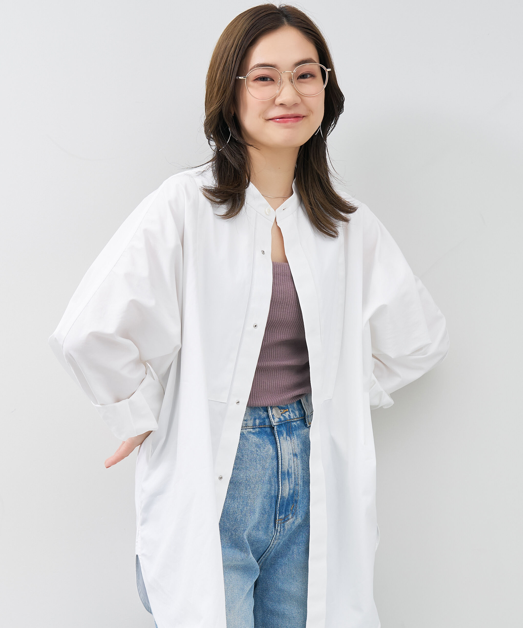  「[中顔面短縮みえメガネ]ボストン型 メガネ｜大きめサイズ 小顔効果 メタルフレーム レンズ交換券付」|メガネ|