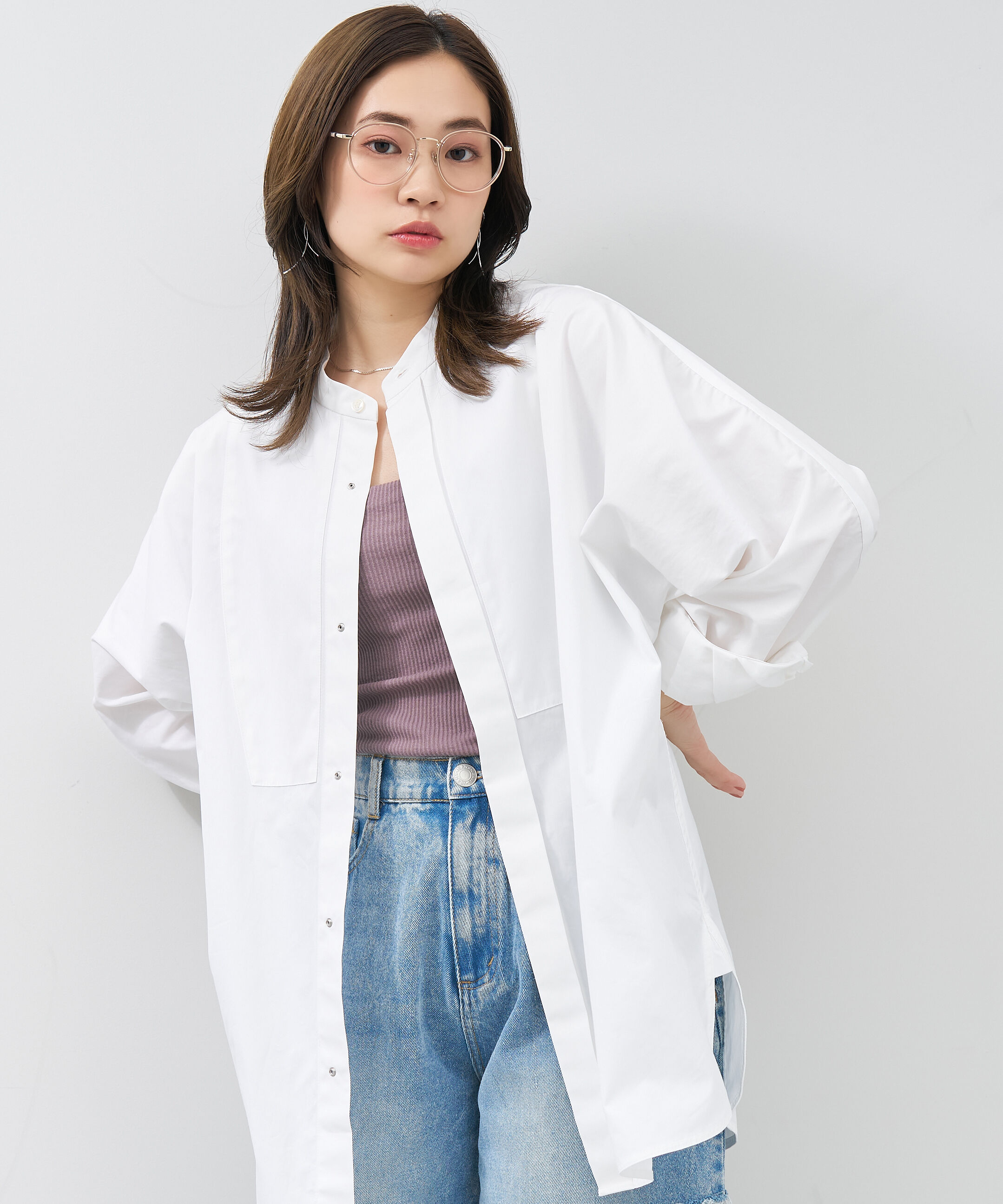  「[中顔面短縮みえメガネ]ボストン型 メガネ｜大きめサイズ 小顔効果 メタルフレーム レンズ交換券付」|メガネ|