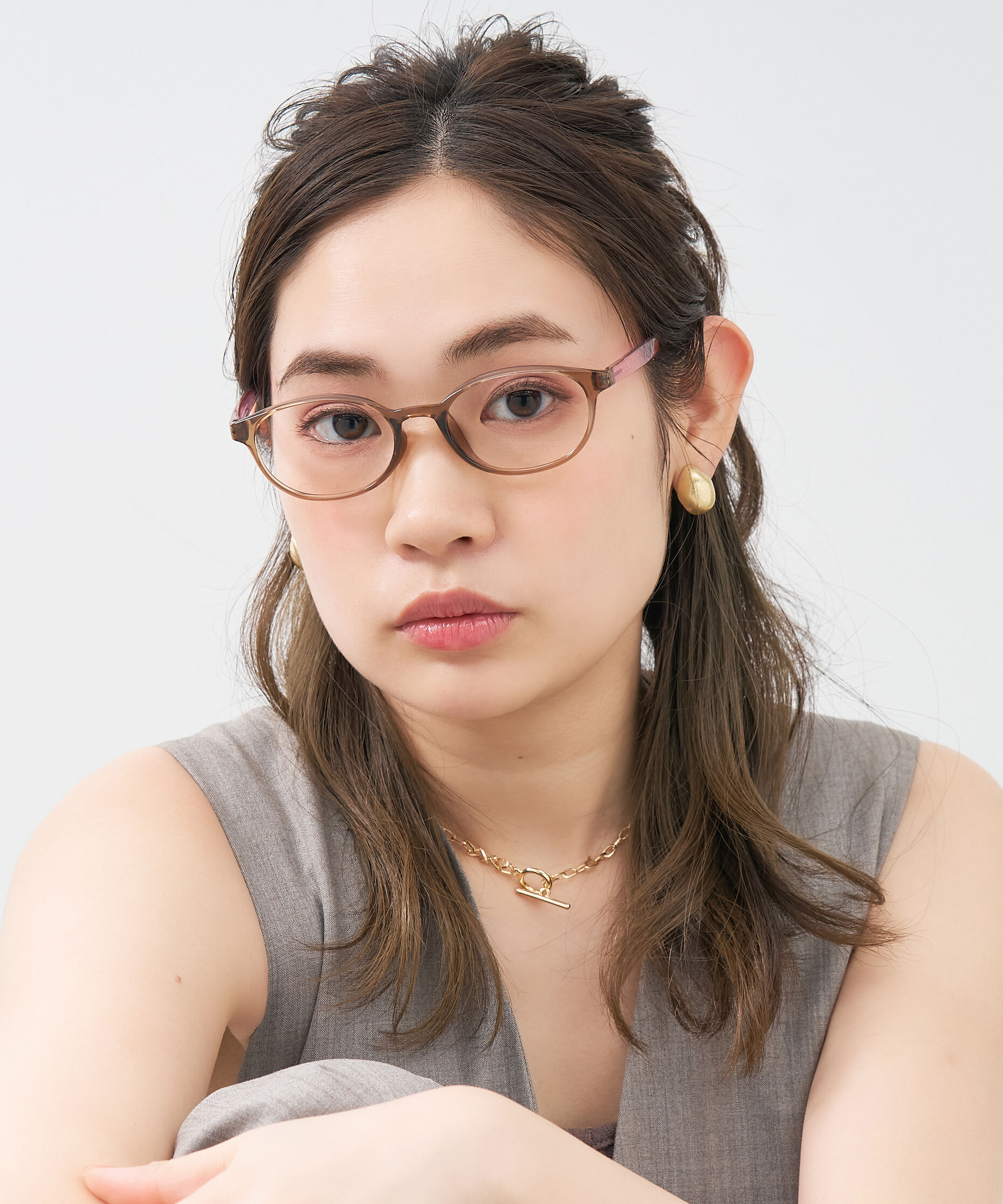  「オーバル型 メガネ｜黒縁 クリア ドット側 水玉 レンズ交換券付き 」|メガネ|