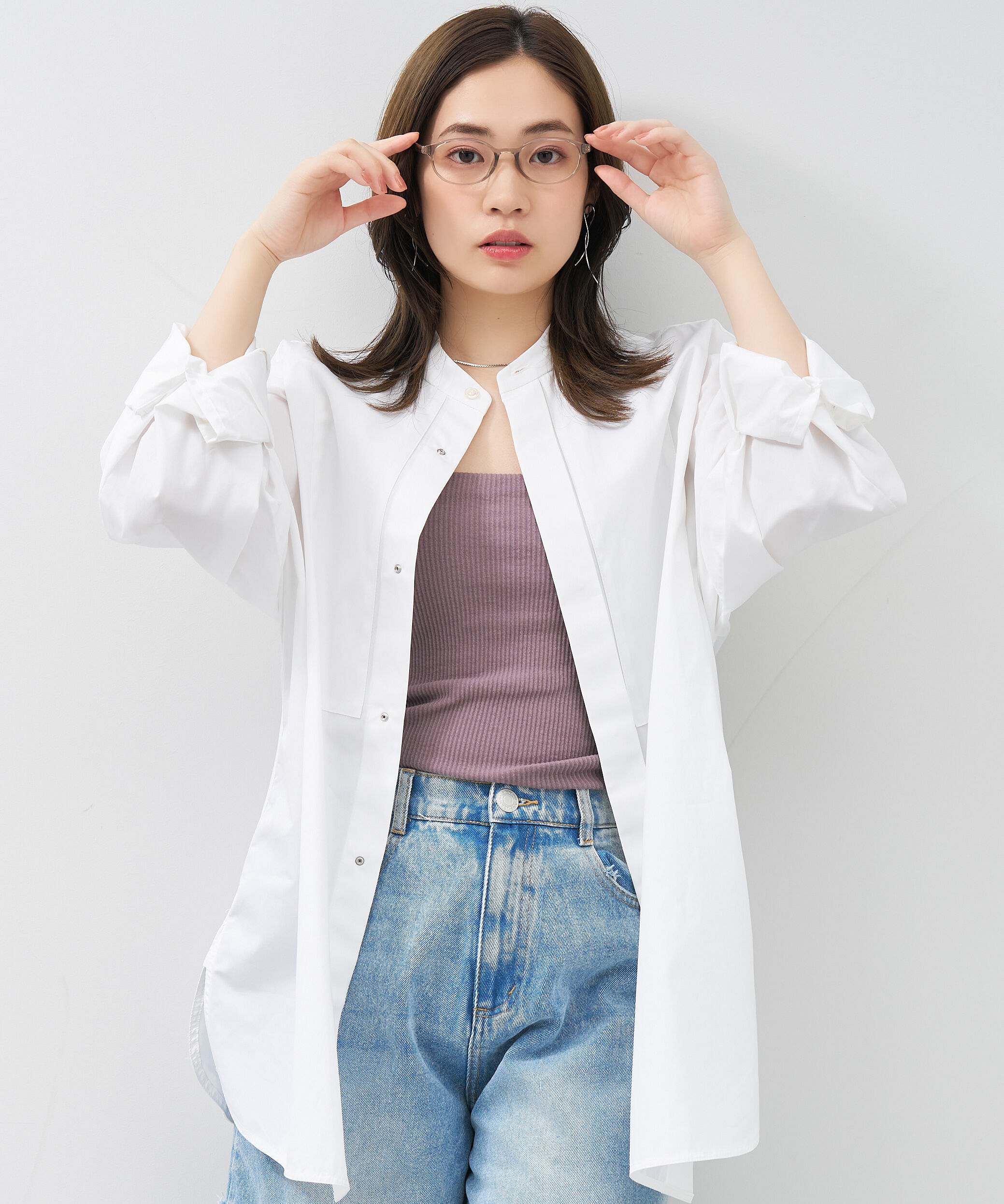  「オーバル型 メガネ｜黒縁 クリア ドット側 水玉 レンズ交換券付き 」|メガネ|