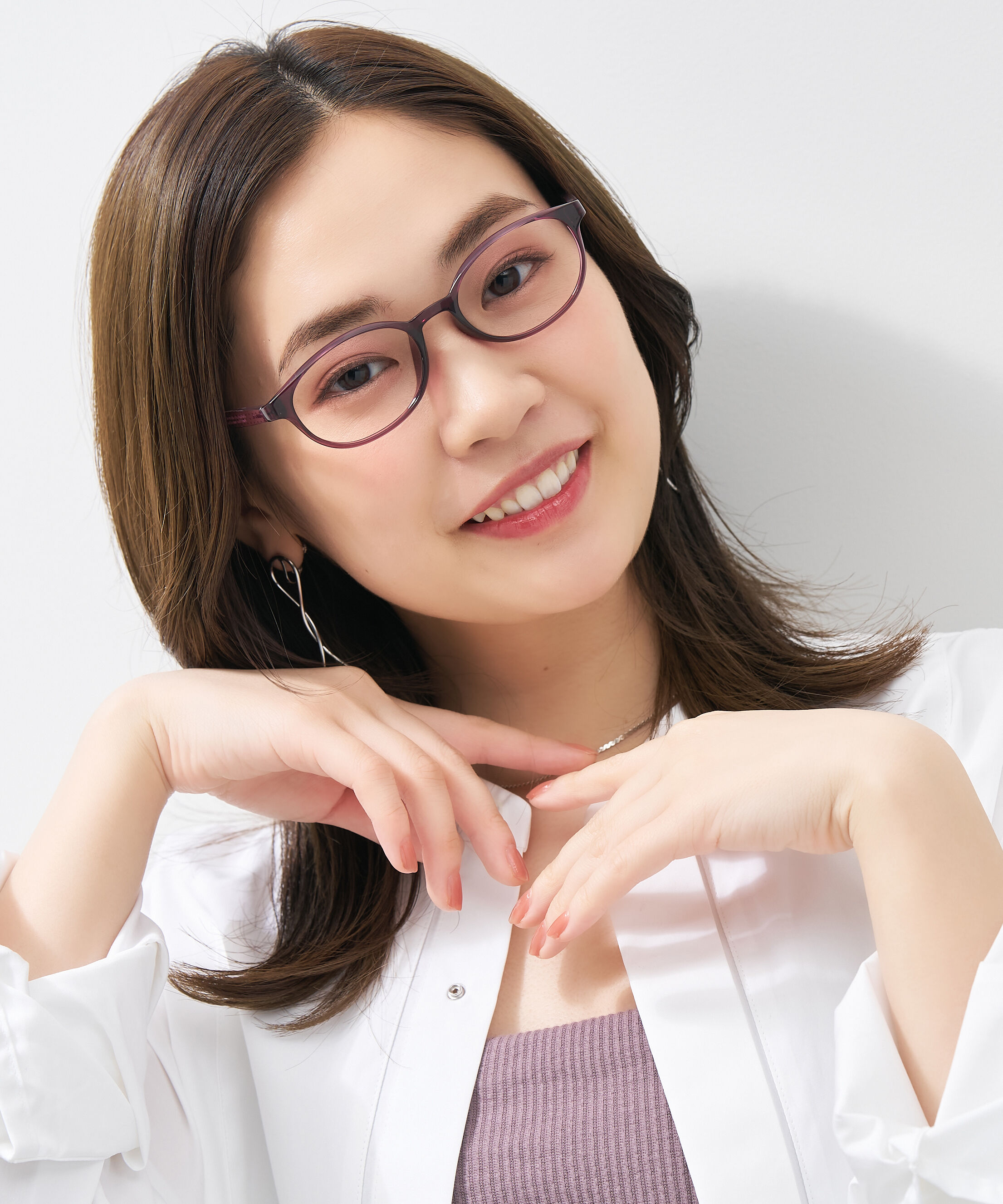  「オーバル型 メガネ｜黒縁 クリア ドット側 水玉 レンズ交換券付き 」|メガネ|