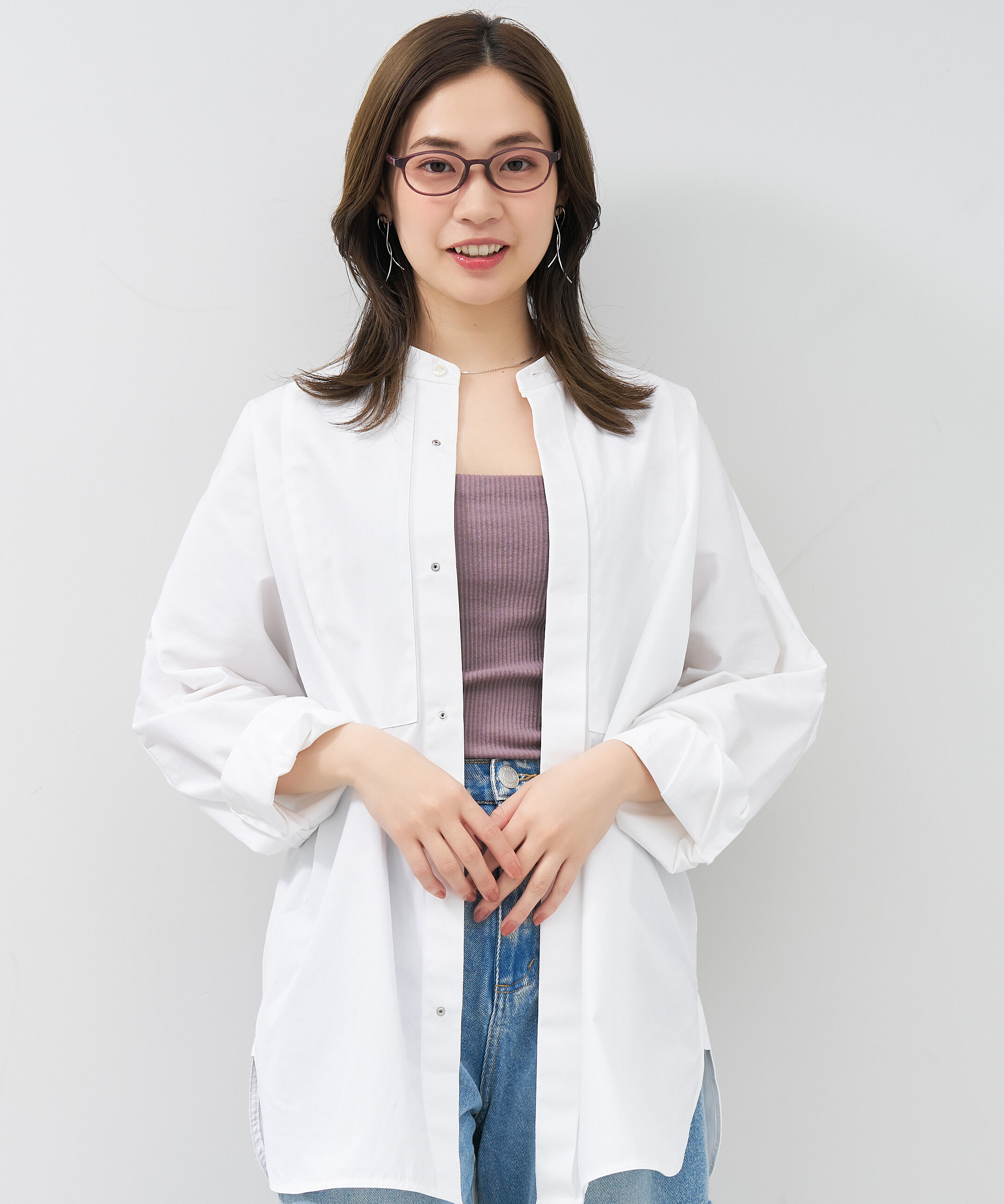  「オーバル型 メガネ｜黒縁 クリア ドット側 水玉 レンズ交換券付き 」|メガネ|