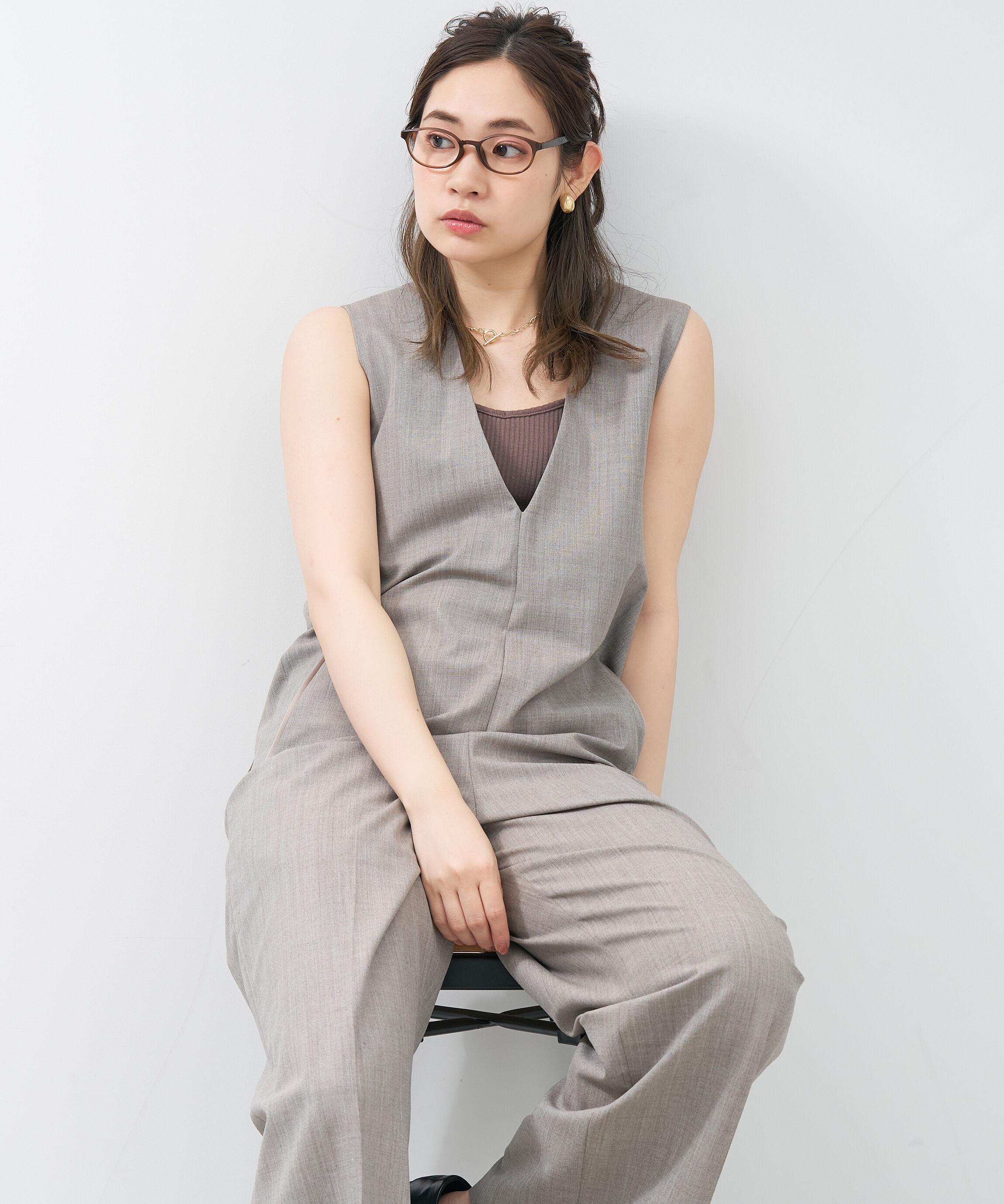  「オーバル型 メガネ｜黒縁 クリア ドット側 水玉 レンズ交換券付き 」|メガネ|