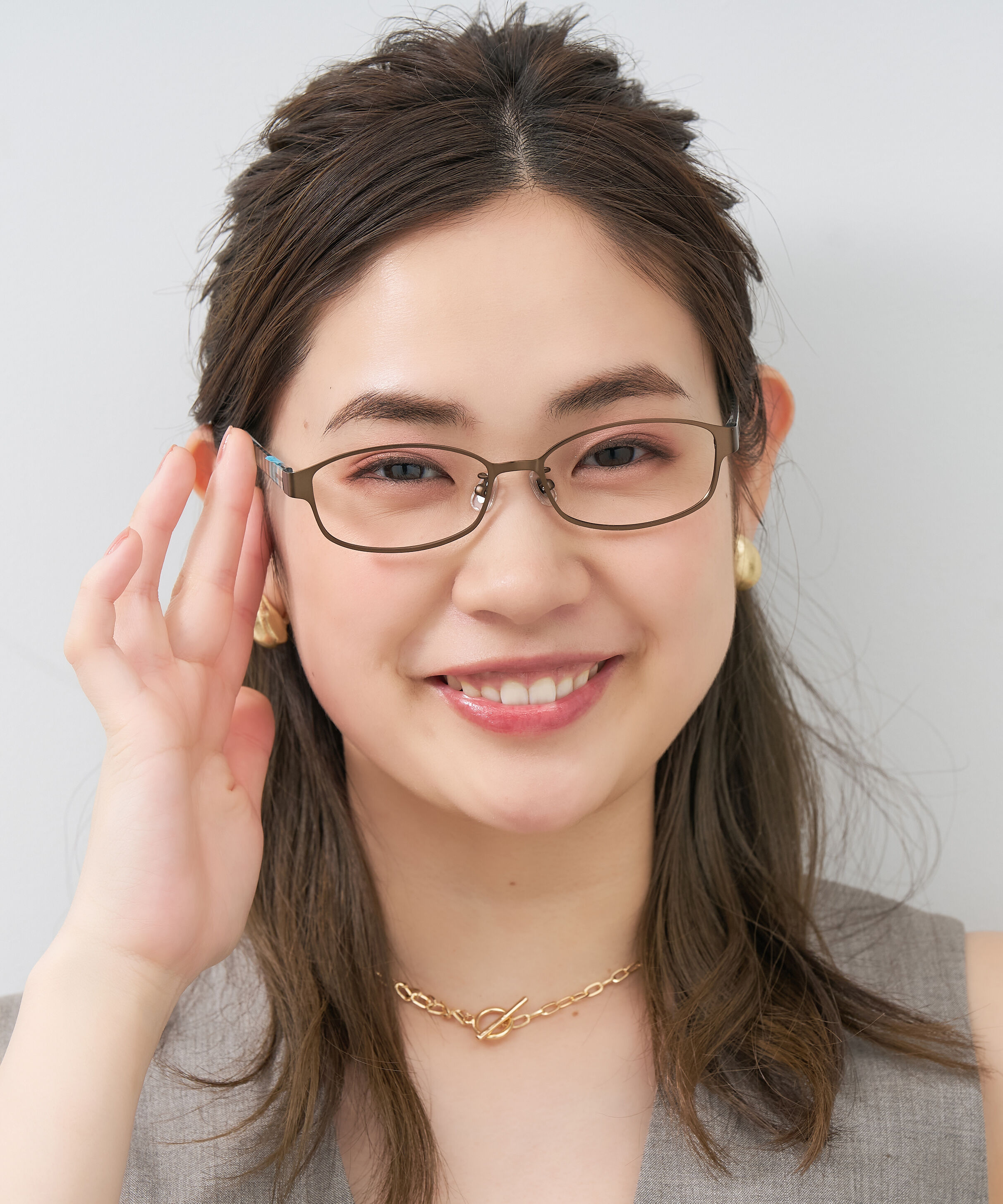  「【アウトレット価格】スクエア型 メガネ｜メタル&times;プラスチック ストライプ レンズ交換券付き」|メガネ|