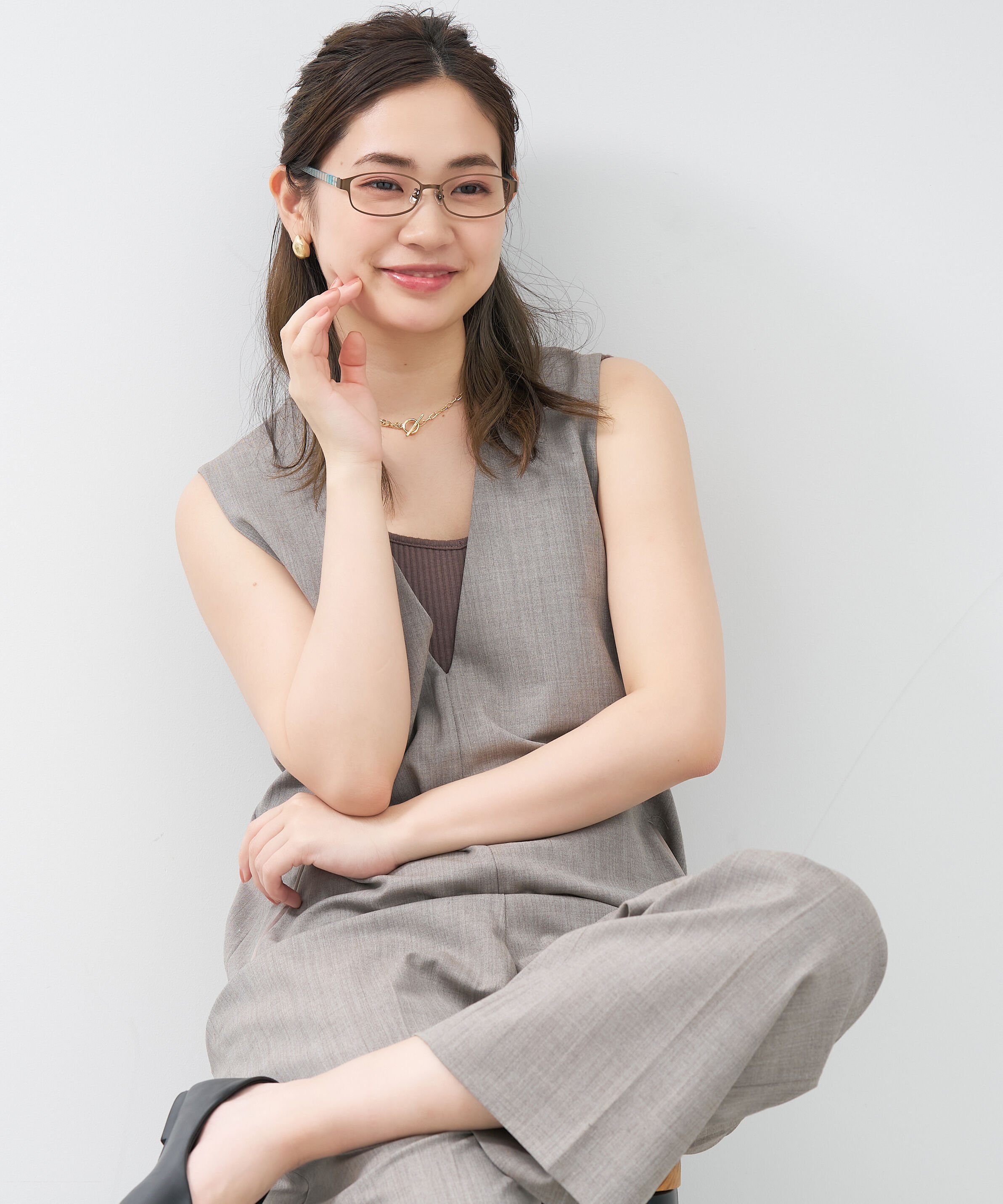  「【アウトレット価格】スクエア型 メガネ｜メタル&times;プラスチック ストライプ レンズ交換券付き」|メガネ|