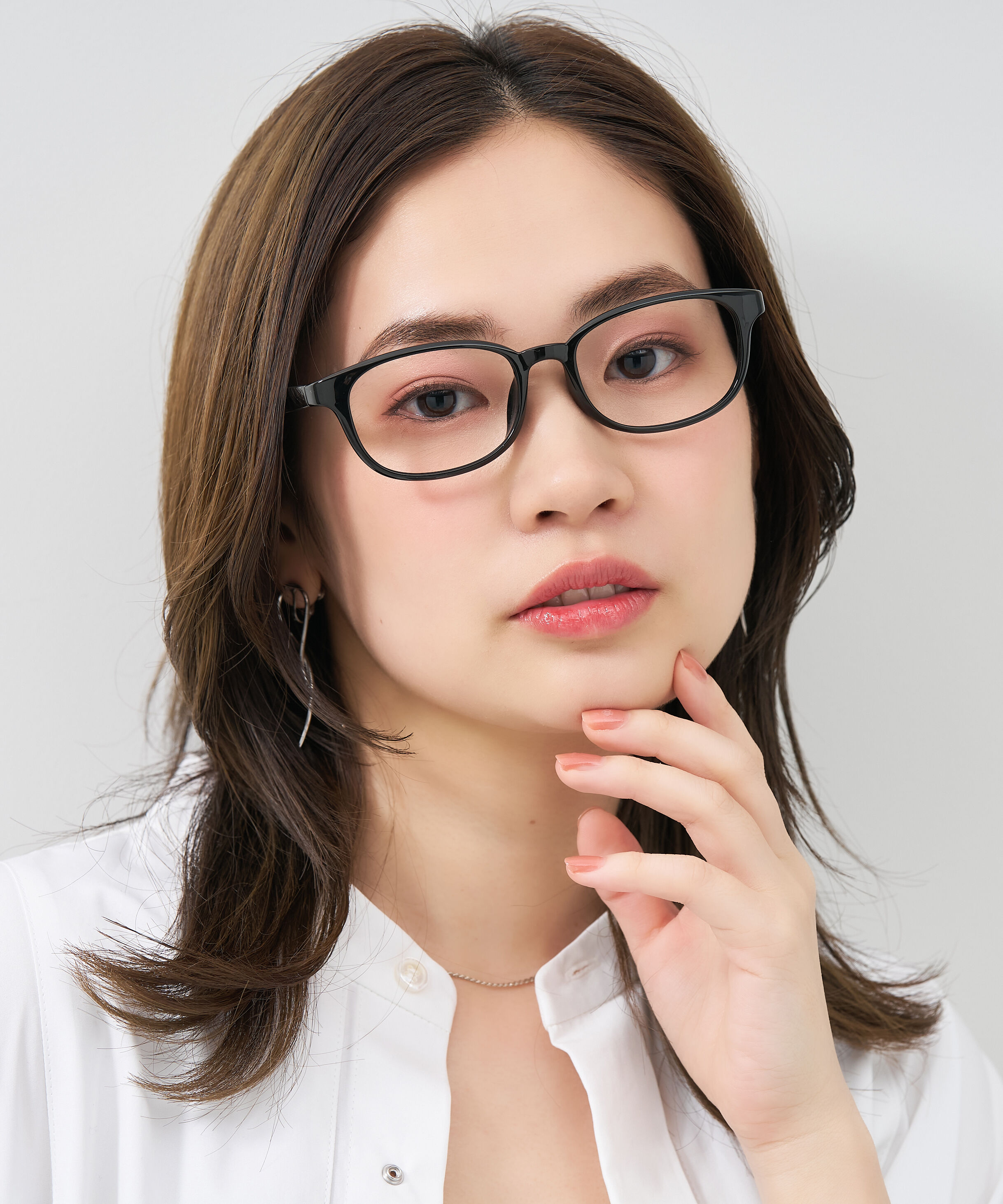  「【アウトレット価格】ウェリントン型 メガネ｜黒縁 クリア ストライプ レンズ交換券付き」|メガネ|ブラック