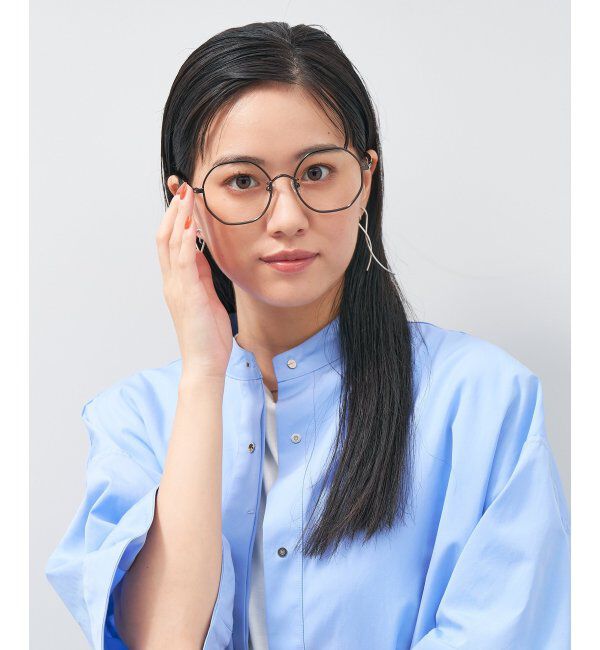  「ウェリントン型 多角形 メガネ│小顔効果 ビッグシェイプ｜ レンズ交換券付」|メガネ|